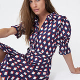 Vestido Manga Abullonada - ECRU