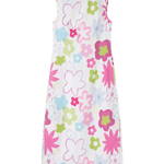 Vestido Midi Blanco Flores - ECRU