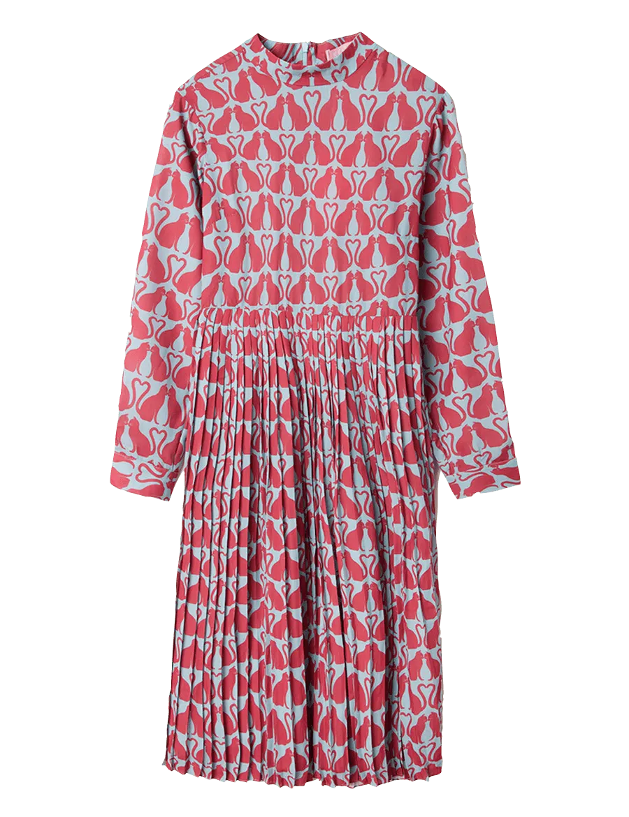 Vestido Midi Gatos - ECRU