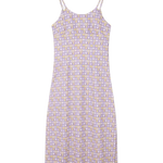 Vestido midi lencero corazones - ECRU