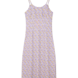 Vestido midi lencero corazones - ECRU