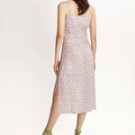 Vestido midi lencero corazones - ECRU