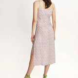 Vestido midi lencero corazones - ECRU