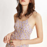 Vestido midi lencero corazones - ECRU