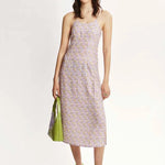 Vestido midi lencero corazones - ECRU