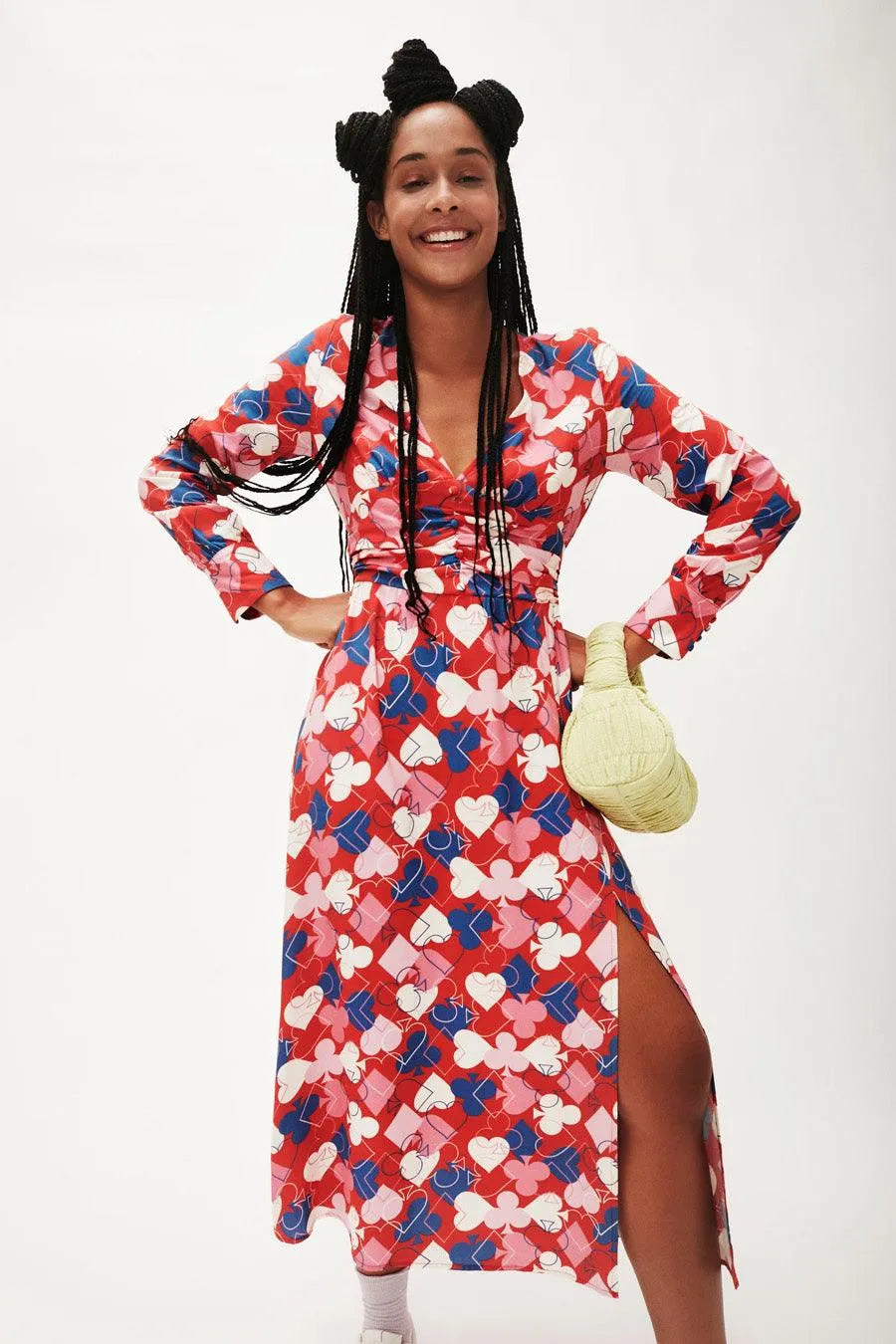 Vestido midi picas - ECRU