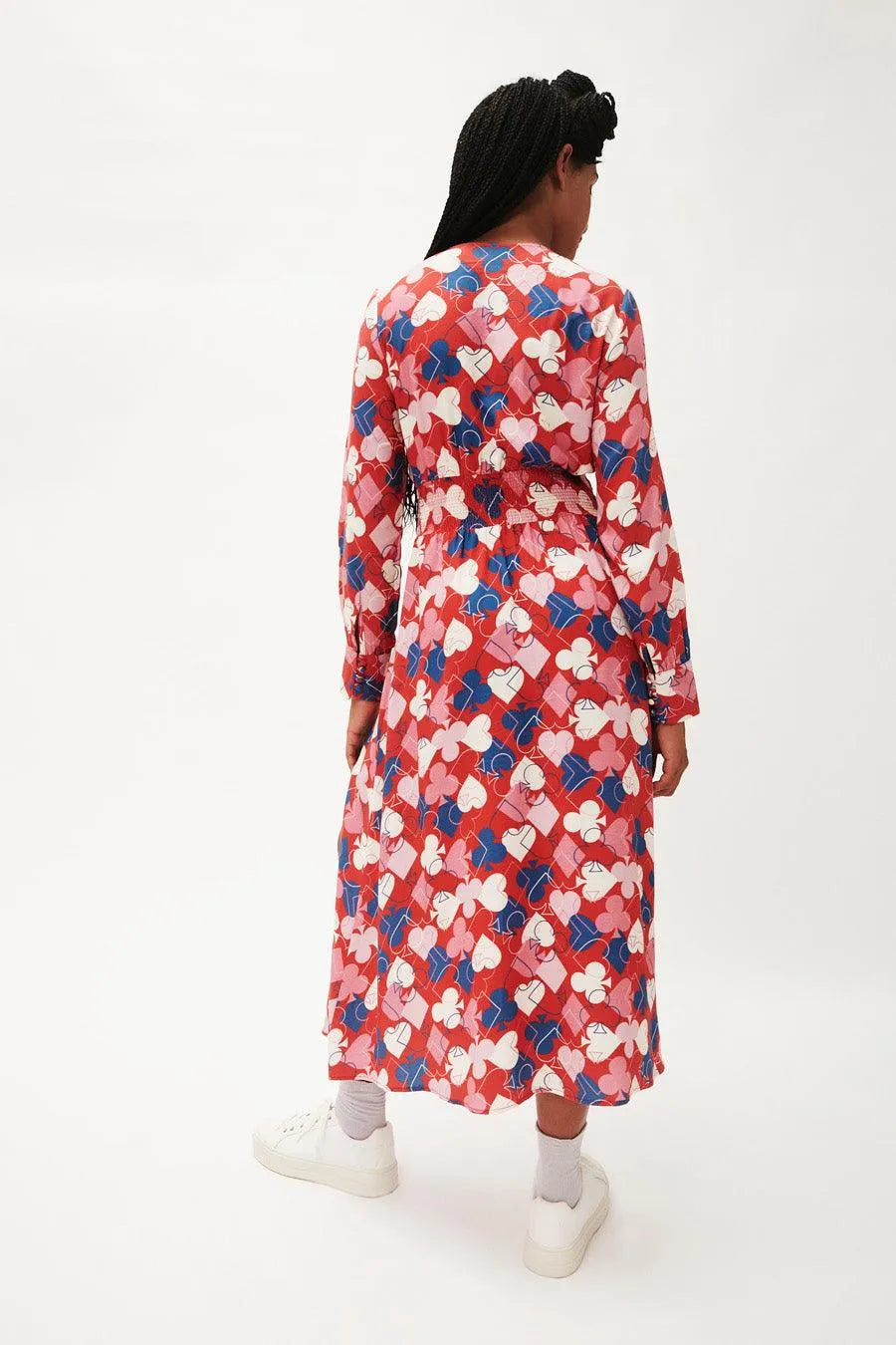 Vestido midi picas - ECRU