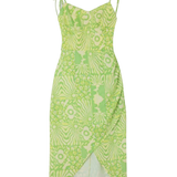 Vestido midi tirantes - ECRU