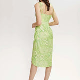 Vestido midi tirantes - ECRU