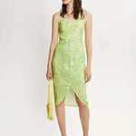 Vestido midi tirantes - ECRU