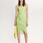 Vestido midi tirantes - ECRU