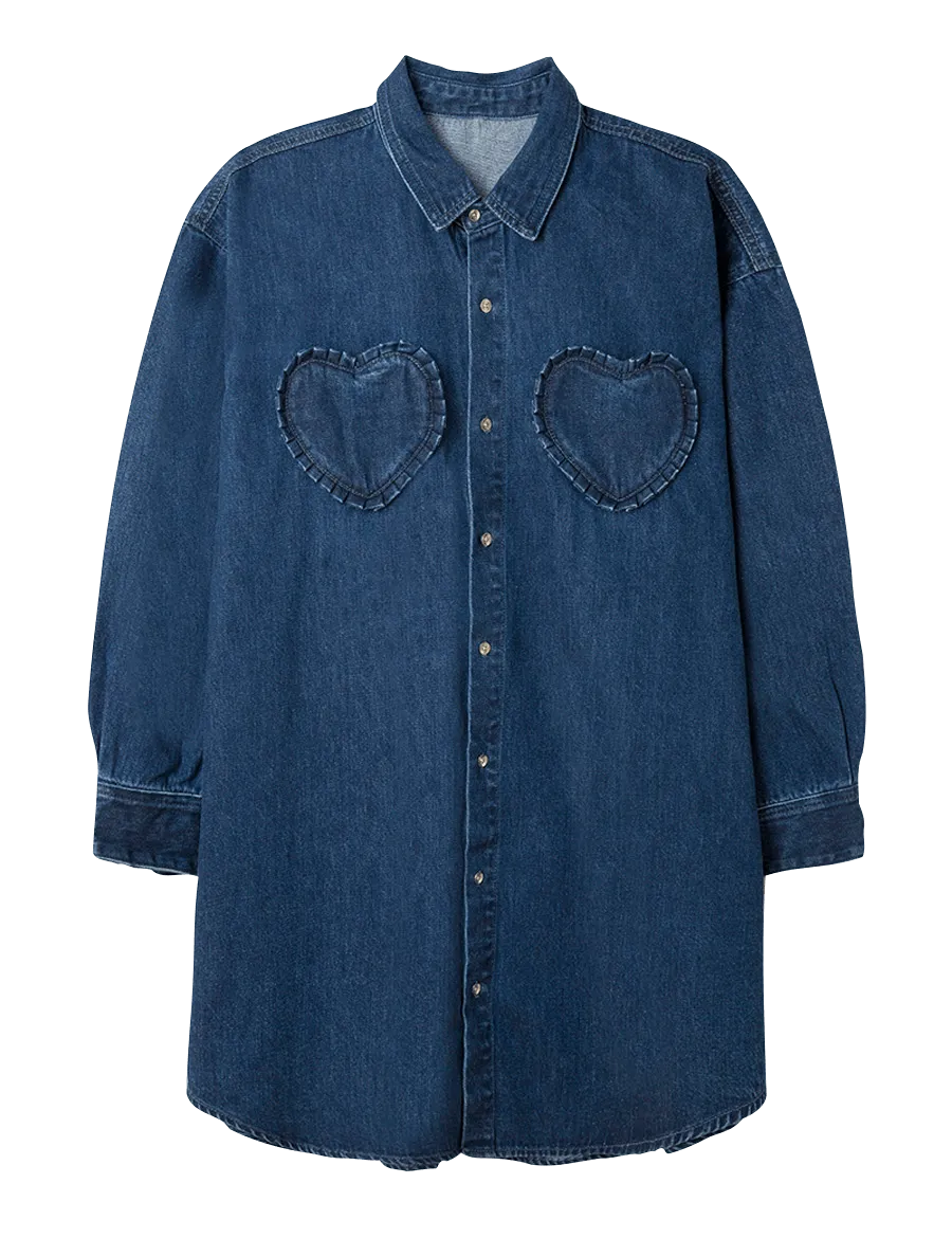 Vestido Midi Vaquero Volante - ECRU