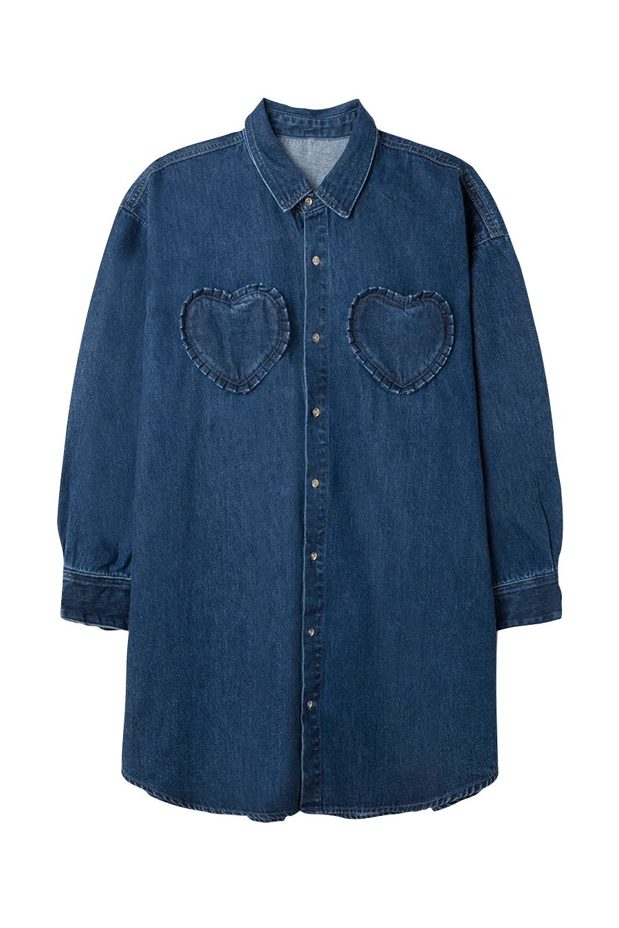 Vestido Midi Vaquero Volante - ECRU