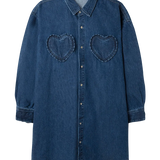 Vestido Midi Vaquero Volante - ECRU