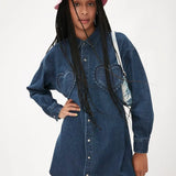 Vestido Midi Vaquero Volante - ECRU