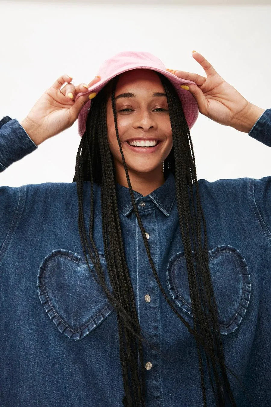 Vestido Midi Vaquero Volante - ECRU