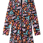 Vestido mini estampado - ECRU