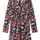 Vestido mini estampado - ECRU