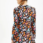 Vestido mini estampado - ECRU