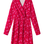 Vestido mini manga larga siluetas - ECRU