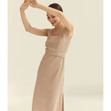 Vestido Mus&Bombon Jolo Midi en Vichy Rosa - ECRU