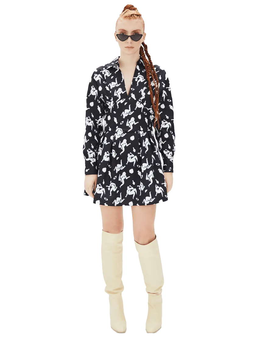 Vestido Negro Siluetas - ECRU