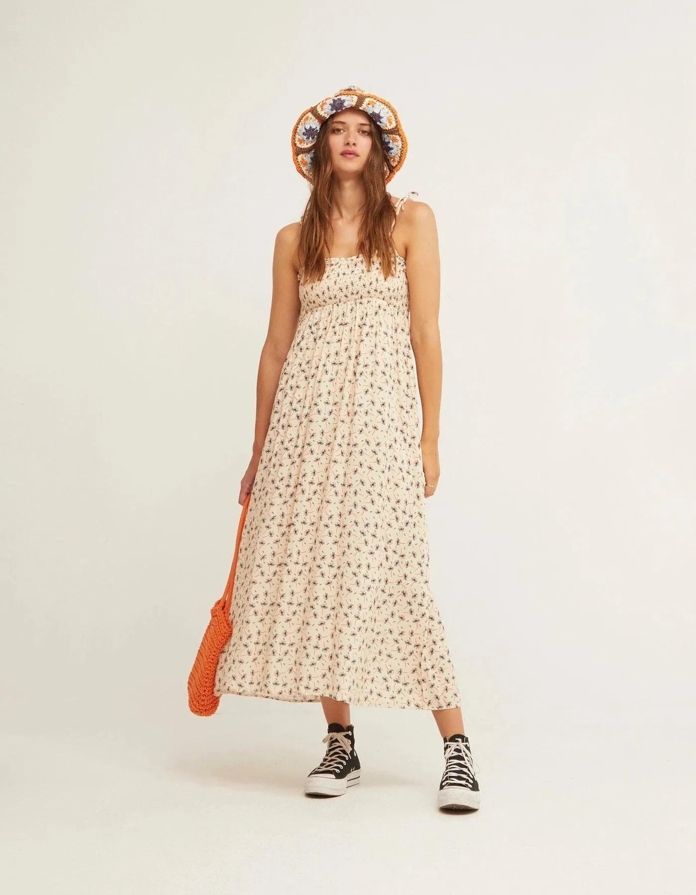 Vestido Nido de Abeja Bondi - ECRU