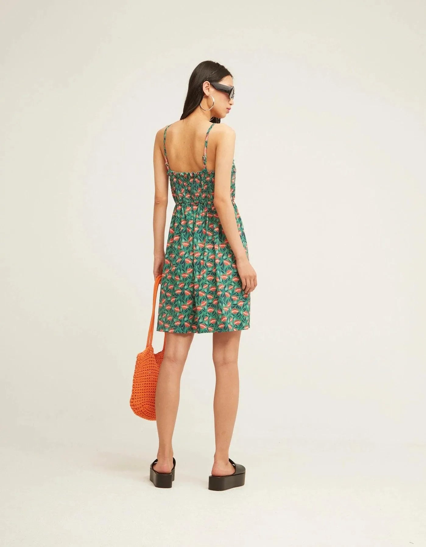 Vestido Nido de Abeja Lys Vert - ECRU