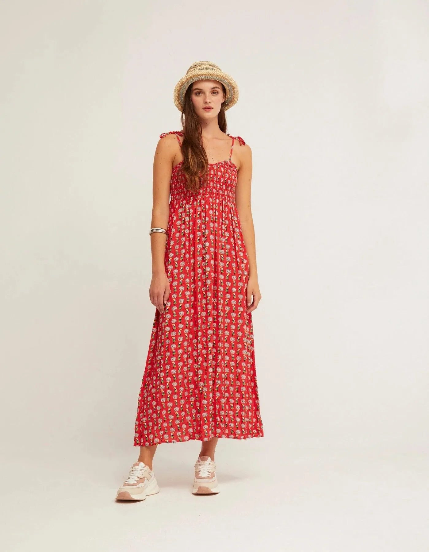 Vestido Nido de Abeja Ocean Tucan - ECRU