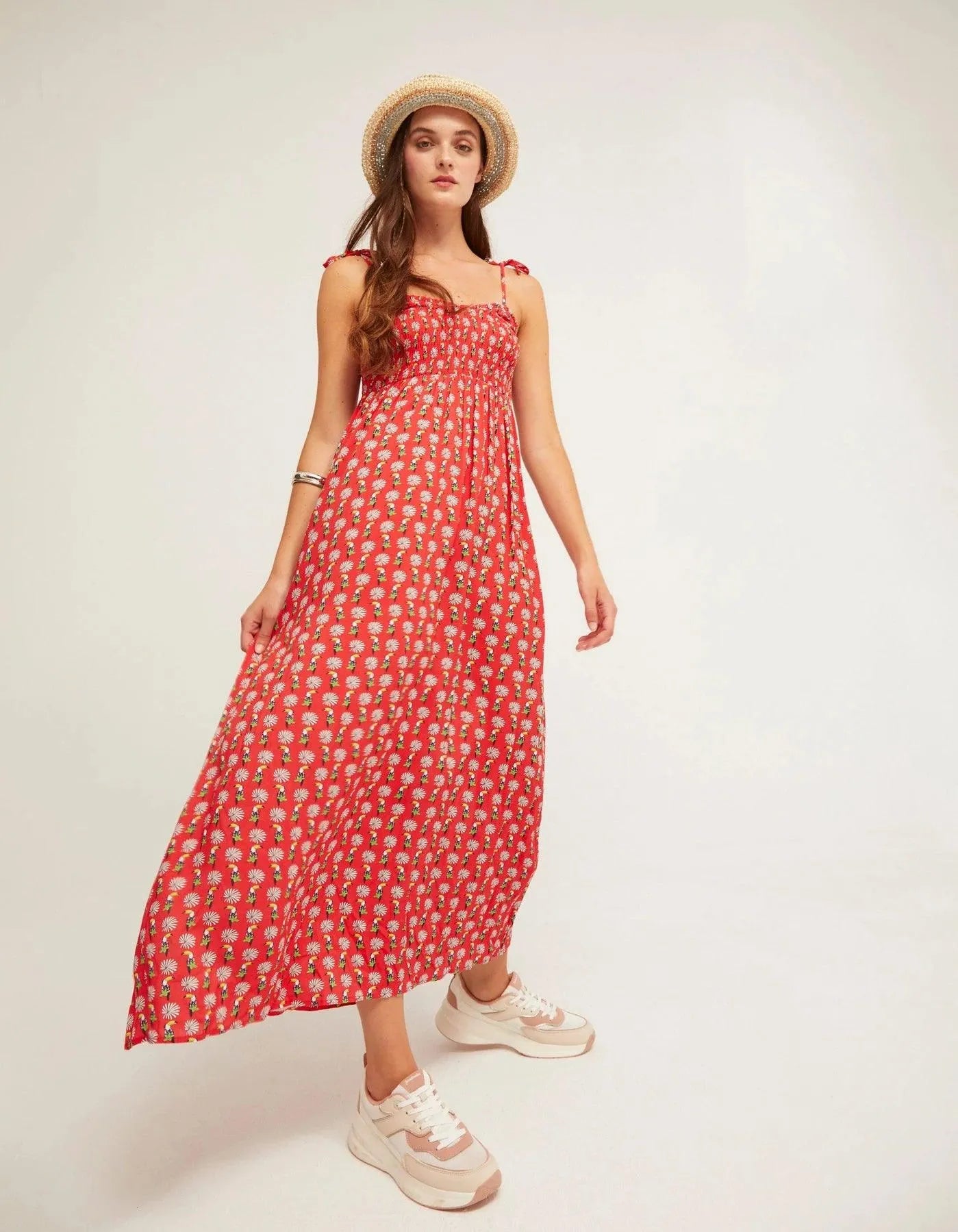 Vestido Nido de Abeja Ocean Tucan - ECRU