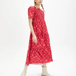 Vestido nido de abeja siluetas - ECRU