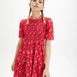 Vestido nido de abeja siluetas - ECRU