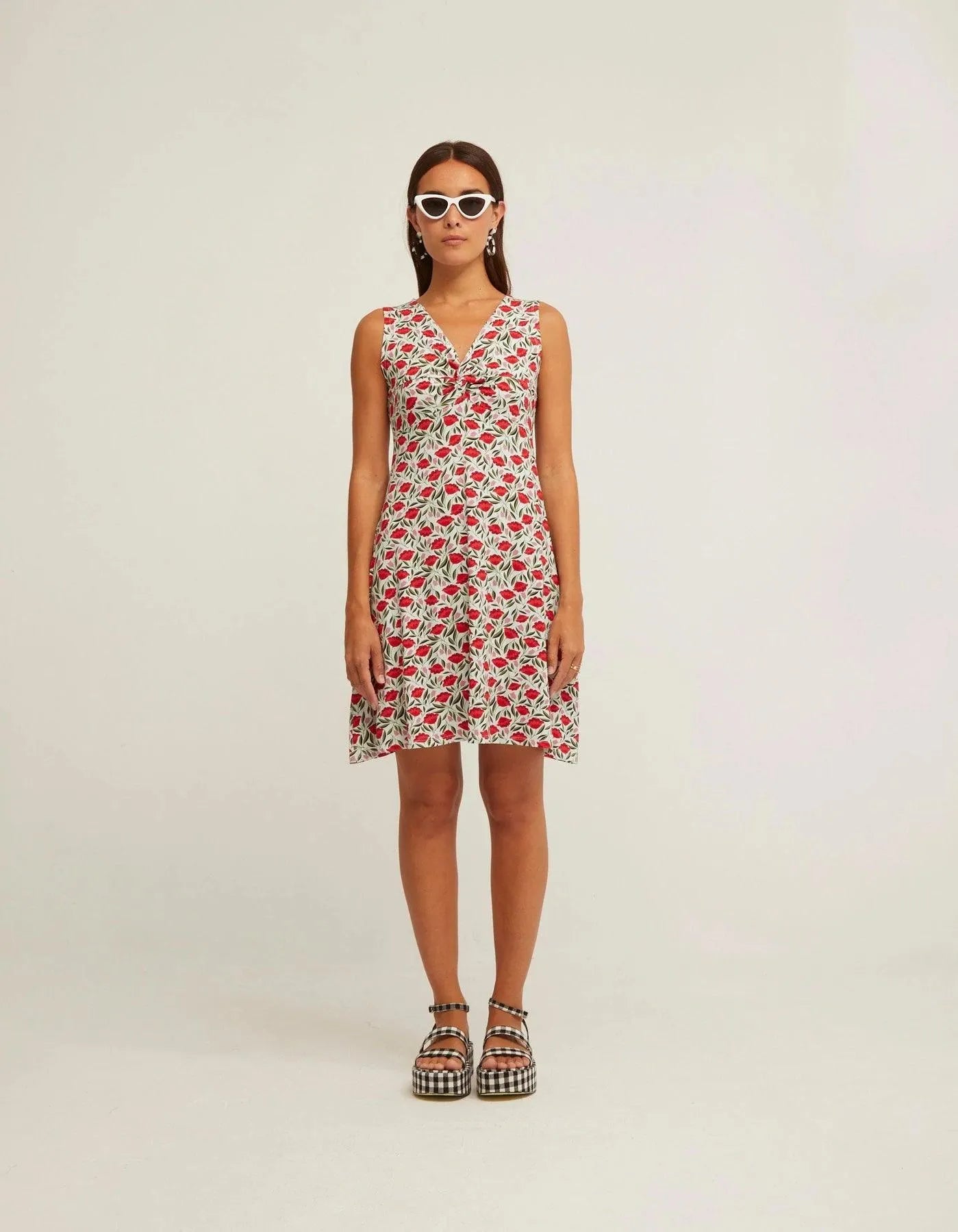 Vestido Nudo Sin Mangas Lys Blanc - ECRU