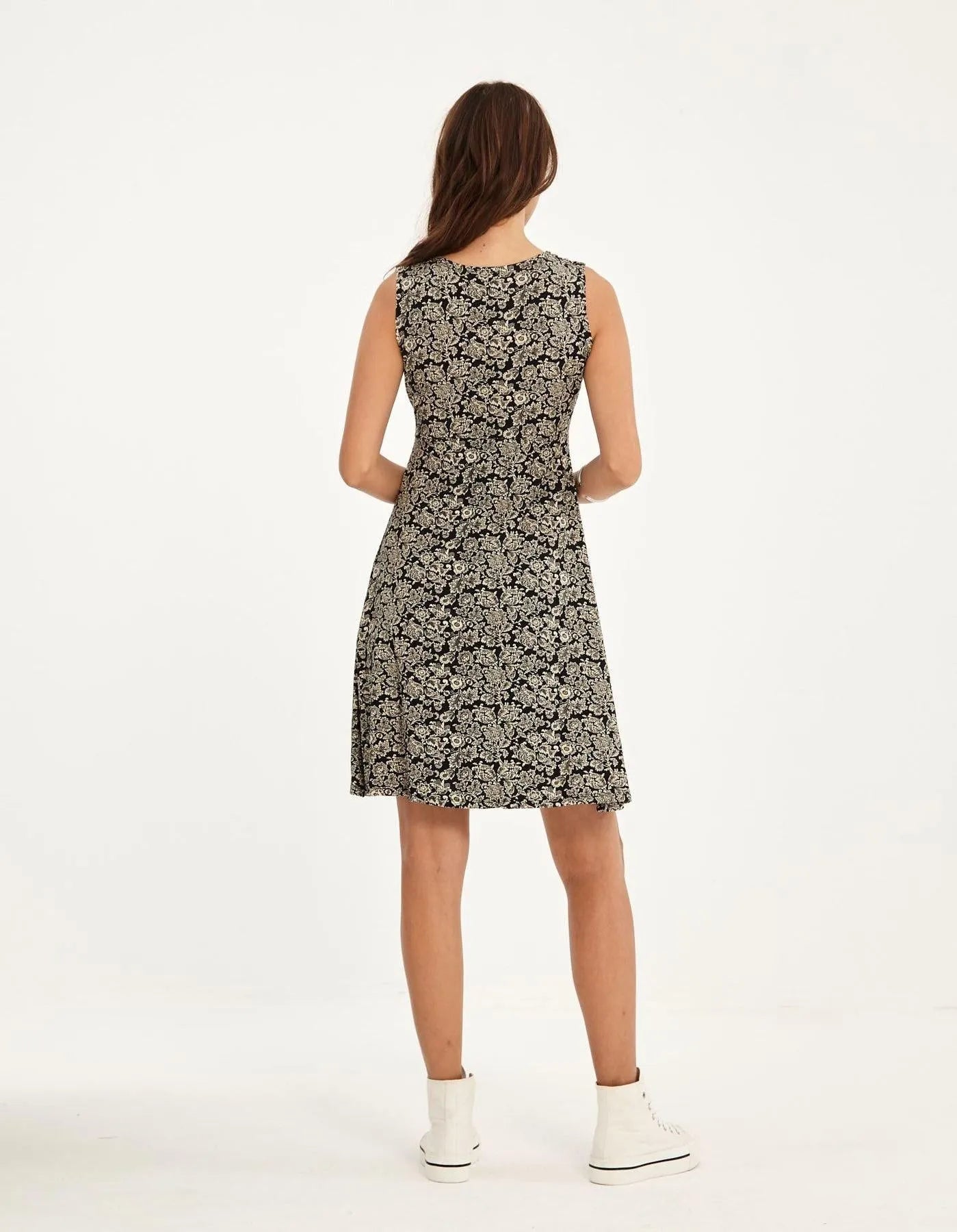 Vestido Nudo sin Mangas - ECRU