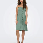 Vestido Only Smock Annika Chinois Green - ECRU