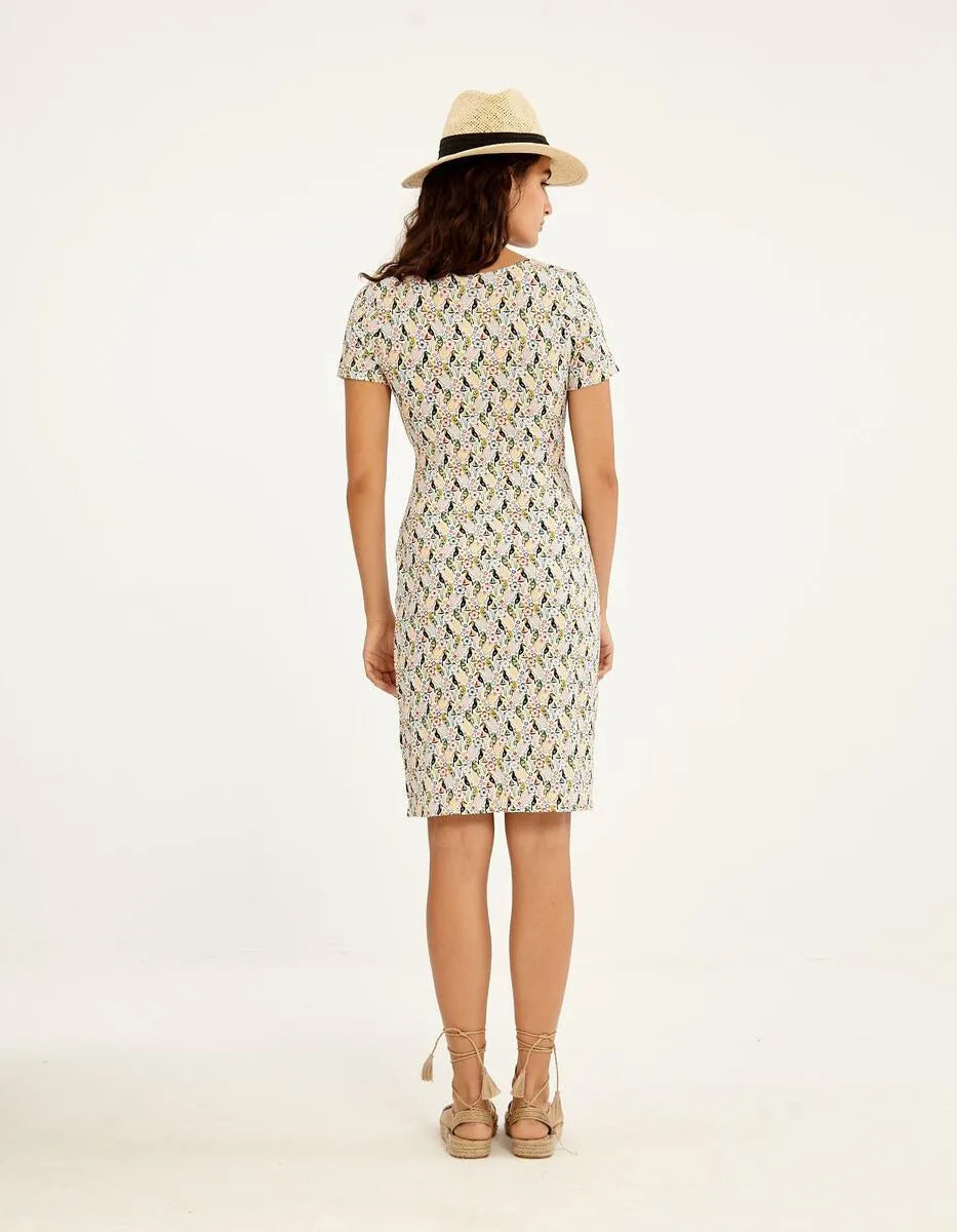 Vestido Pliegue - ECRU