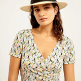 Vestido Pliegue - ECRU