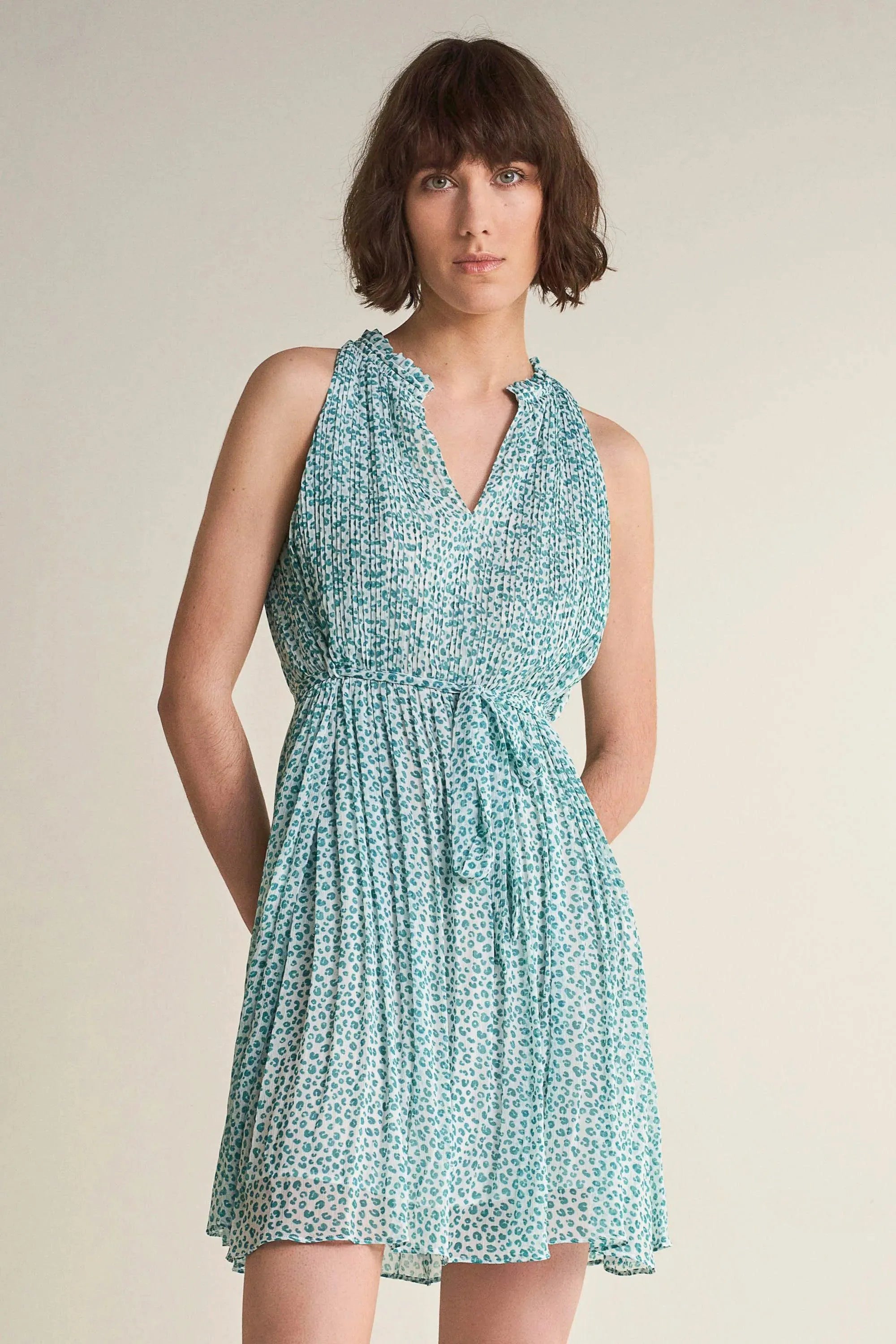 Vestido Print - ECRU