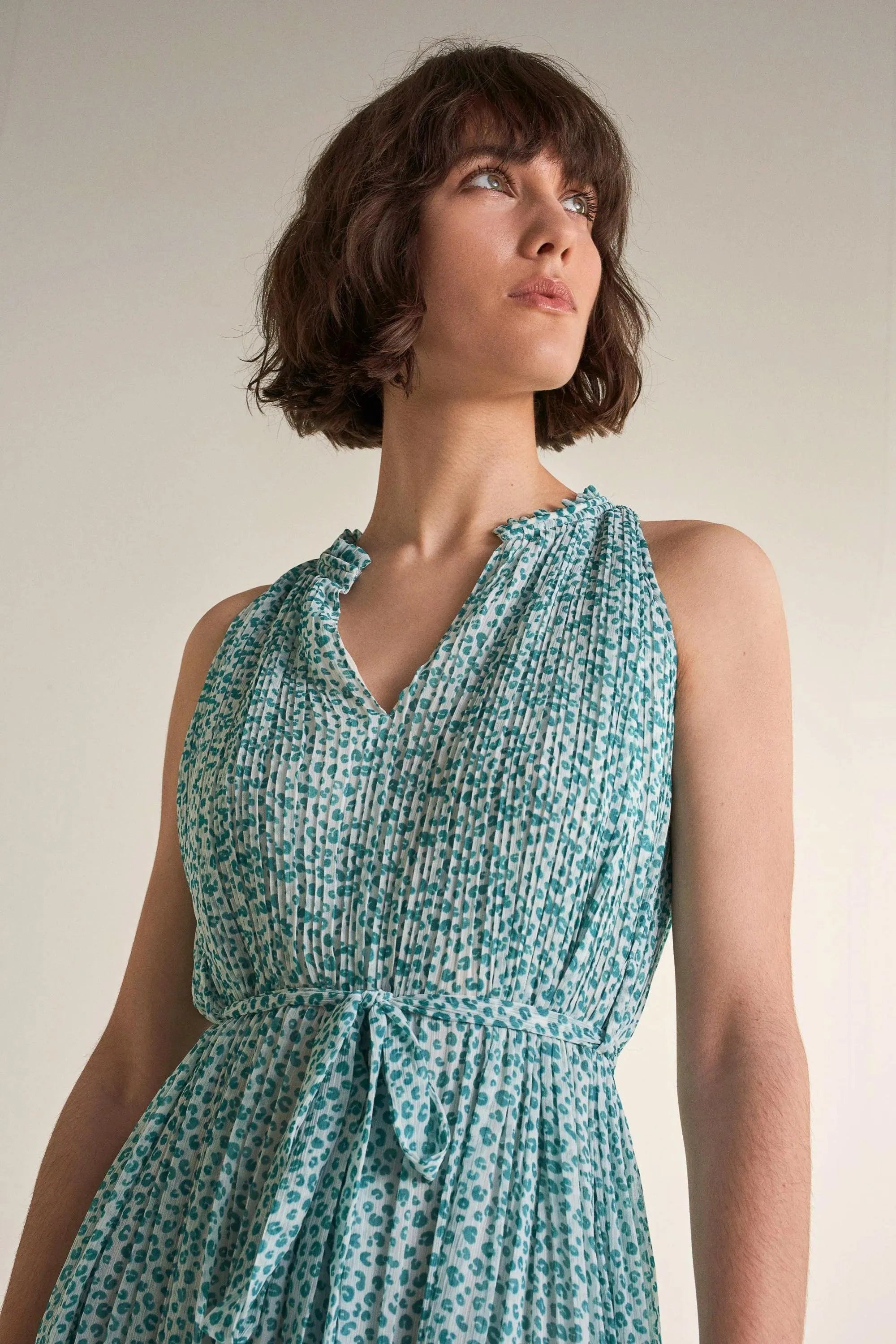 Vestido Print - ECRU