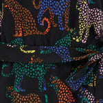 Vestido Sugarhill Flissy Jersey Black Colourful Leopard Spots - ECRU