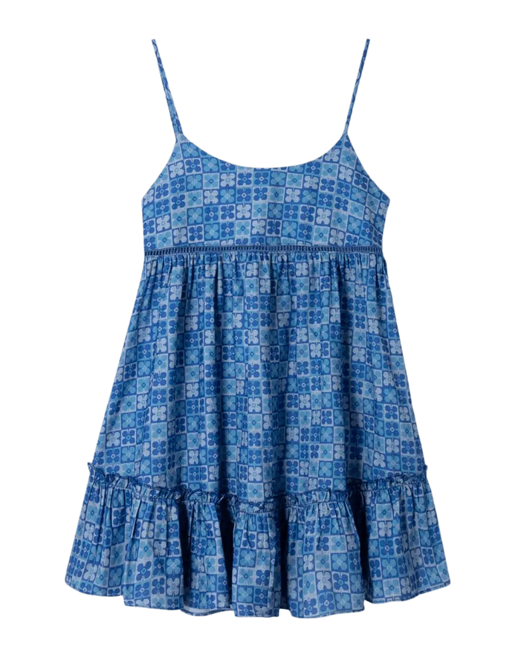 Vestido Tirantes Punto Cruz - ECRU