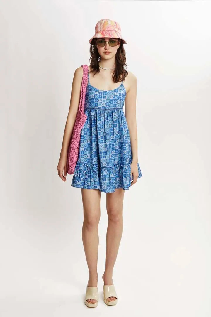 Vestido Tirantes Punto Cruz - ECRU