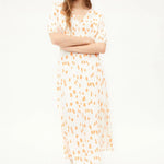 Vestido Wild Pony Midi con Estampado De Lunares - ECRU