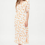 Vestido Wild Pony Midi con Estampado De Lunares - ECRU