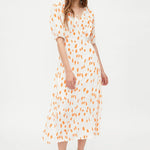 Vestido Wild Pony Midi con Estampado De Lunares - ECRU