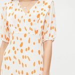 Vestido Wild Pony Midi con Estampado De Lunares - ECRU