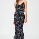 Vestido Wild Pony Midi Lencero con Estampado De Lunares - ECRU