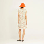 Vestido Xantik Corto Manga Volante Bollywood - ECRU