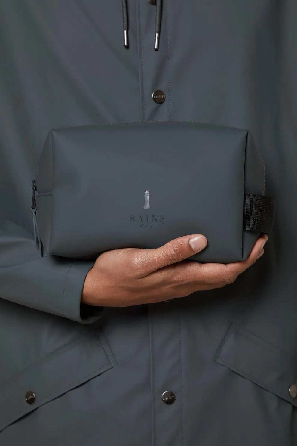 Wash Bag Small Slate - ECRU