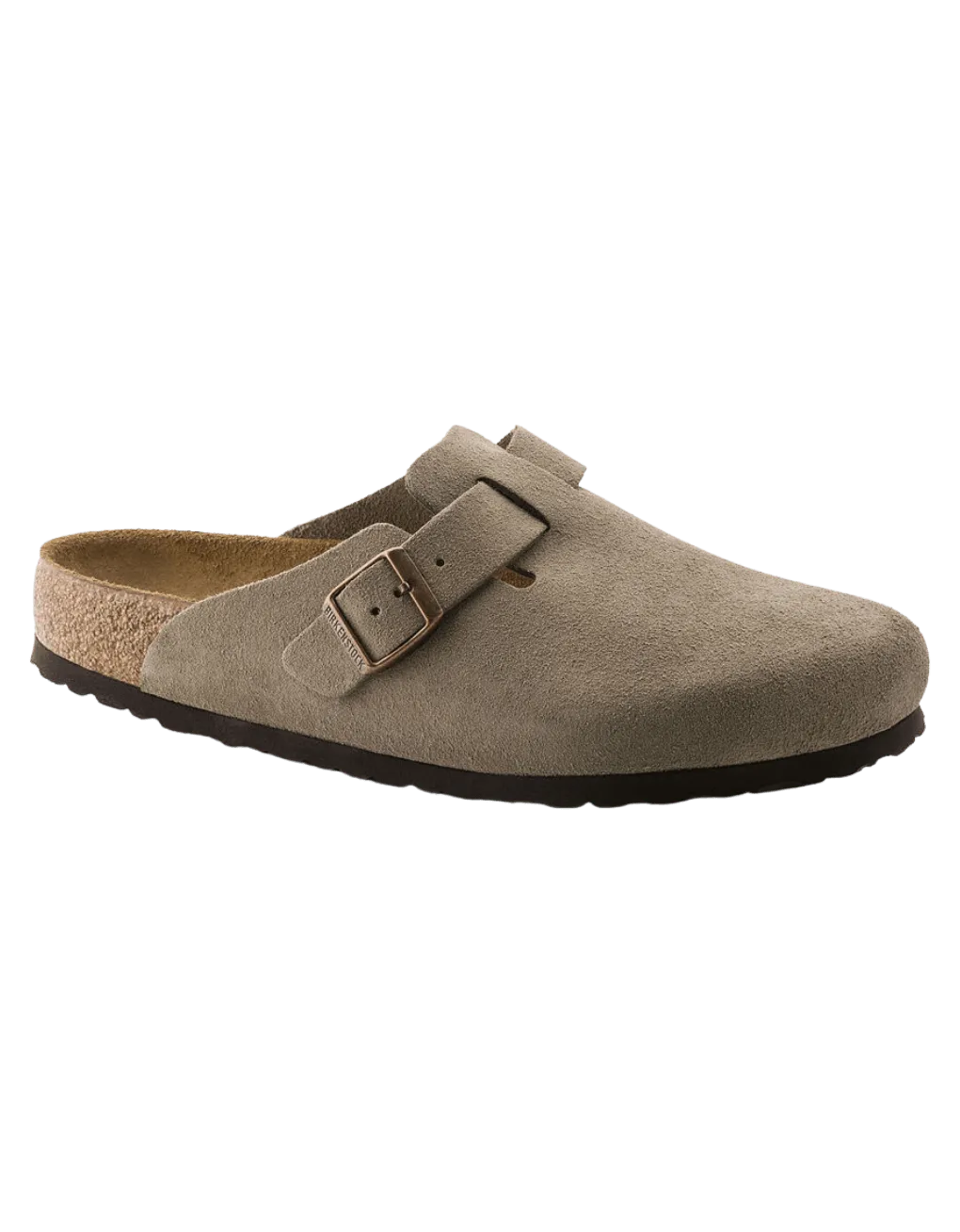 Zueco Boston Plantilla Blanda Suede Leather Ante Taupe - ECRU